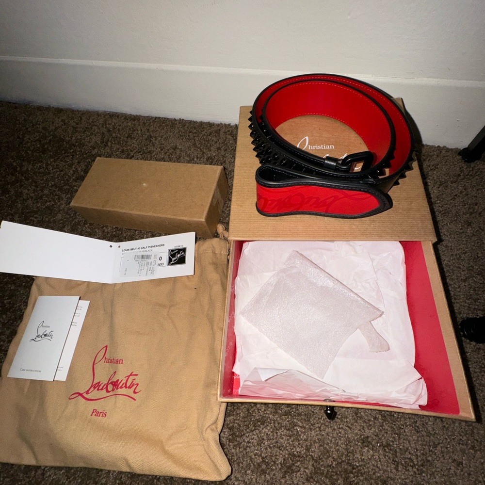 Christian louboutin (red bottom) belt never worn!